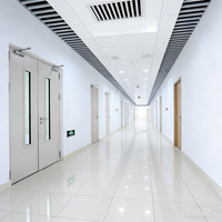 Porte coupe-feu en acier à ouverture latérale, commerciale, avec isolation thermique, design moderne pour immeubles de bureaux, hôtels, appartements et écoles