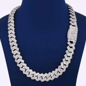 925 Sterling <b>Silver</b> Grown <b>Diamond</b> Luxury Chain <b>Necklace</b> with Stylish Lab <b>Diamond</b> Design for Wedding and Gift - Product Image 4