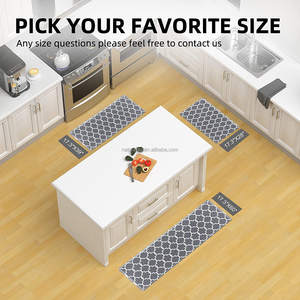 Tapis de cuisine confortables en PVC, mousse à mémoire de forme, anti-fatigue, antidérapants, design moderne, lavables, imperméables, épaisseur moyenne, tapis de position assise-debout - Product Image 3