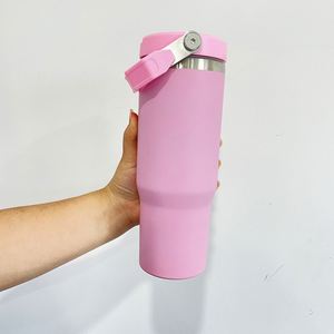 25 packs de gobelets isothermes à paille rabattable de 30 oz, personnalisables avec logo, finition mate, pour sublimation et impression par transfert thermique, pour boissons froides en extérieur - Product Image 4