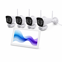 Kit de caméra de sécurité sans fil VS6104 2K avec moniteur tactile, détection de mouvement IA, audio bidirectionnel et stockage SD 64 Go