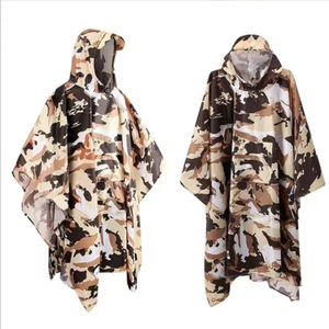 HPR0203 Poncho Impermeable de Poliéster Ripstop de Alta Calidad con Revestimiento de PU, Bolsillo en el Pecho y Capucha con Cordón Ajustable - Product Image 4