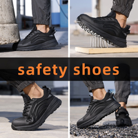 Chaussures de sécurité à embout d'acier pour hommes et femmes, respirantes, en maille, anti-écrasement, anti-perforation, antidérapantes, légères, pour le travail industriel