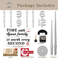 Horloge murale DIY silencieuse sans cadre 120 cm, effet miroir argenté brillant, pour villa, Airbnb, maison, salon, salle de lecture, décoration, cadeau