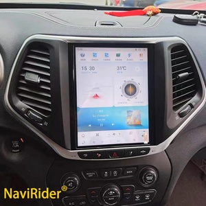 เครื่องเล่นวิดีโอหน้าจอ10.4 "IPS สำหรับ Jeep Cherokee ระบบนำทาง2014 2019จีพีเอสแอนดรอยด์สเตอริโออัตโนมัติ QLED 5G ไร้สาย CarPlay - Product Image 1