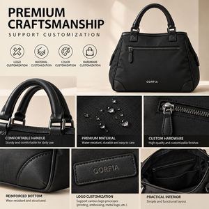 Maletín de Negocios Personalizado para Hombre, de Nailon Negro, Estilo Clásico, Bolso de Hombro Práctico, Venta al Por Mayor Directa de Fábrica, OEM - Product Image 3
