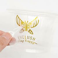 Autocollants personnalisés en vinyle auto-adhésif imperméable avec lettres estampées or, autocollants fins en nickel électroformé, transfert de logo 3D en relief
