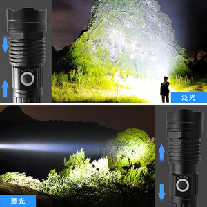 ไฟฉายความเข้มสูง 3000mAh แบบชาร์จไฟได้ LED ซูมได้ ไฟฉุกเฉินพกพาสำหรับใช้งานกลางแจ้ง - Product Image 4