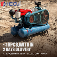 Compresseur pneumatique diesel portable haute pression HEGUI W-3.2-7 avec moteur pour marteau-piqueur