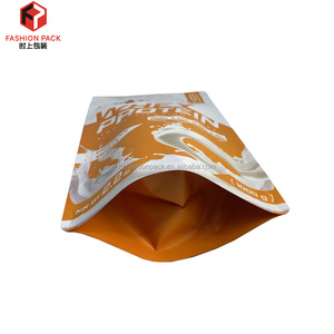 Impresión personalizada a prueba de olores Ziplock resellable Mylar bolsas bolsa de papel de aluminio alimentos PE proteína de suero en polvo Bolsa De pie negro - Product Image 4