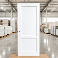Amerikanischer Standard 30x80 Zoll 2-Panel Weiß Grundierte Innentür mit Massivkern im Shaker-Stil aus MDF-Holz für Schlafzimmer und Haus