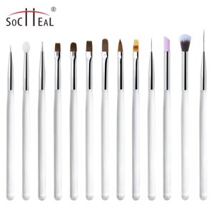 2025 professionnel Transparent acrylique poignée Salon Nail Art brosse ongles peinture brosse <span class=keywords><strong>Acry</strong></span> - Product Image 5