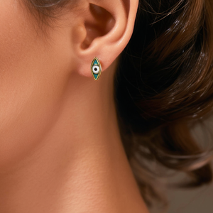 Pendientes de Moda con Diseño de Ojo Turco, Acero Inoxidable 316L, Baño de Oro PVD, para Mujer - Product Image 3