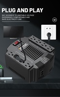 Régulateur de tension à temporisation réglable pour stabilisateur de tension 1200VA/600W avec entrée 110-138VAC et protection contre les surtensions 175J
