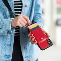 Étui de téléphone portable en cuir mains libres, bandoulière, sac à main avec sangle, porte-cartes, porte-monnaie pour accessoires de téléphone Iphone, gratuit