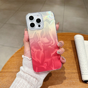 Funda de teléfono móvil de galvanoplastia degradada de lujo, funda de teléfono con arrugas irregulares 3D de bajo <span class=keywords><strong>precio</strong></span> para <span class=keywords><strong>Iphone</strong></span> 16 15 14 pro Max - Product Image 3