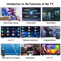 TV LED Android Pintar 100 inci Mendukung Konektivitas WiFi 4K Ultra HD Manufaktur ODM/OEM Kustom