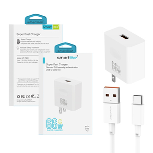 En Stock, <span class=keywords><strong>Cargador</strong></span> Rápido Smartilike MT-TQ04 Qc3.0 de <span class=keywords><strong>65W</strong></span> para Celulares con Cable de Datos USB Tipo-C y Adaptador para <span class=keywords><strong>Huawei</strong></span> - Product Image 1
