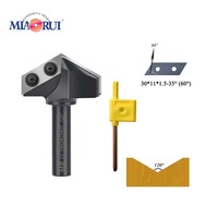 Miaorui 1/2*52 * 78L * 2T 120 ° V rainurage remplaçable travail du bois gravure fraise Spoilboard surfaçage routeur Bits