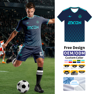 Maglia da Calcio EXON con Sublimazione su Tutta la Superficie, Qualità Thailandese con Motivi Vivaci, Kit Calcistico Premium per Squadre Moderne - Product Image 1