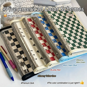 Quaderno <span class=keywords><strong>a</strong></span> <span class=keywords><strong>Spirale</strong></span> A5 con Texture <span class=keywords><strong>a</strong></span> Scacchi per Studenti, Pagine Interne Sostituibili, Logo Personalizzato, Colore e Stampa Personalizzati - Product Image 1