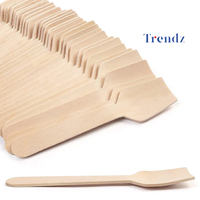 Trendz Biodégradable Compostable Jetable Dégustation Échantillonnage En Bois Mini Cuillère À Dessert pour Crème Glacée