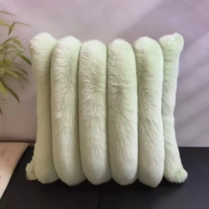 Wholesale Plush <b>Lumbar</b> <b>Support</b> Pillow Ribbed Back Cushion Decorative Throw Pillow Factory Supply for Home <b>Office</b> - Product Image 6