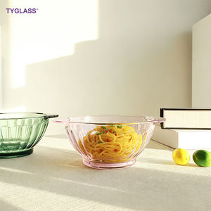 Set di Ciotole per Insalata in Vetro Borosilicato Design Nordico Ecologico Personalizzato Lavabile in Lavastoviglie e Microonde per Casa e Matrimoni - Product Image 5