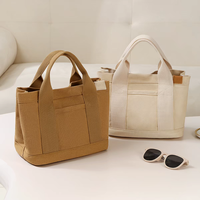 Sac fourre-tout en toile imprimé sur mesure, organisateur multi-compartiments, poche avant, taille et couleur personnalisables, plusieurs options de poignées