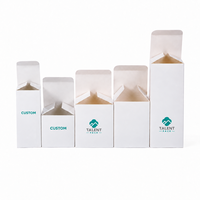 Boîte pliante blanche en carton à rabat, emballage en carton premium 350g, poignée, impression de logo personnalisée, taille sur mesure, recyclable