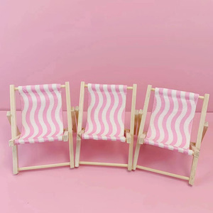 <b>Mini</b> Wooden Beach Chair Phone Stand Foldable <b>Desk</b> Holder For Tablet Mobile Phone Prop Decorative Accessory - Product Image 4