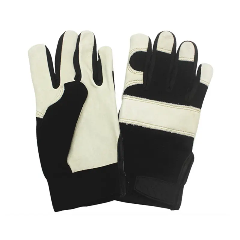 Venta caliente Guantes de impacto de cuero doble Campo petrolífero Trabajo Seguridad Guantes de corte Handschoenen Guantes de trabajo de seguridad