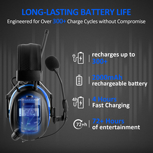 Bảo vệ thính giác an toàn điện tử earmuff Blue tooth thông tin liên lạc tai nghe với Boom Microphone - Product Image 4