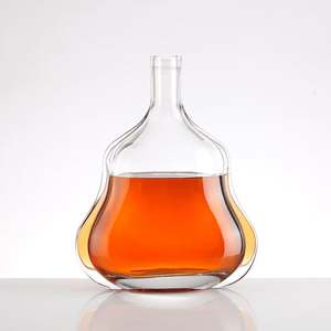 Bouteilles en verre transparent de 700ml en forme de gourde de haute qualité pour vin vin rouge pour <span class=keywords><strong>Cognac</strong></span> plat Brandy XO avec type d'étanchéité de pulvérisateur à pompe - Product Image 4