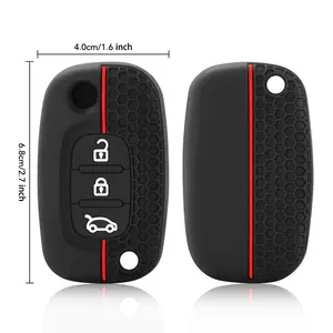 Étui en silicone pour clé de voiture Renault Fluence Megane Clio Kangoo <span class=keywords><strong>Twingo</strong></span>, LADA Priora Vesta Xray Kalina, housse pour télécommande - Product Image 6