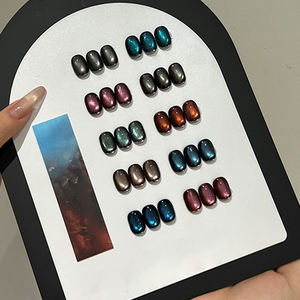 AILANUO Vernis à ongles gel UV œil de chat pailleté dynamique 10 couleurs - Vegan Couleurs personnalisables LED/UV Cure Professionnel DIY - Product Image 3