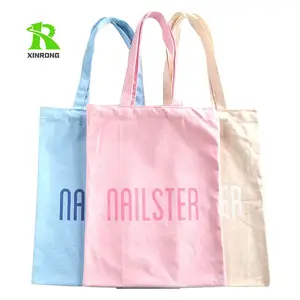 Sublimation personalized gift canvas non woven tote fabric shop bag with custom printed logo reusable for small business