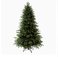 Sapin de Noël artificiel pré-éclairé en mélange PE/PVC, aspect naturel et réaliste, pour décoration intérieure, vente en gros