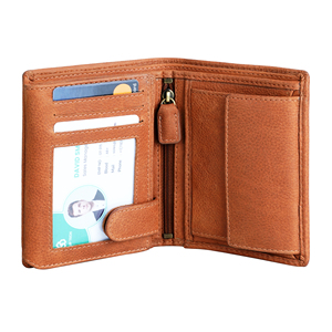 Cartera Corta de Cuero Genuino de Alta Calidad con Cierre Abierto para Mujer, Multifuncional, con Múltiples Ranuras para Tarjetas y Compartimentos para Efectivo - Product Image 3