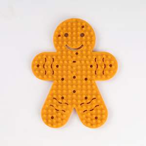 Nuevos juguetes de descompresión para niños, serie navideña, tablero de actividades sensoriales de silicona con forma de hombre de jengibre - Product Image 5