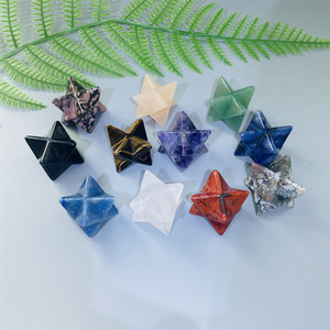 Venta al por Mayor de Colgantes Merkaba de Cristal Natural de Obsidiana de 1 Pulgada, Estrella de <span class=keywords><strong>Cuarzo</strong></span> <span class=keywords><strong>Aventurina</strong></span> para Decoración - Product Image 5