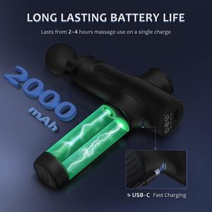 Luyao <span class=keywords><strong>Massage</strong></span> Gun 4 Heads & 30 Speed Niveaus <span class=keywords><strong>Deep</strong></span> <span class=keywords><strong>Tissue</strong></span> Massager Voor Atleten - Product Image 4