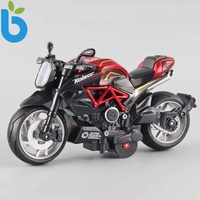 Mini moto de course de simulation pour garçon, modèle réduit en alliage métallique à rétrofriction