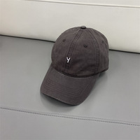 Gorras de Béisbol de 6 Paneles de Algodón Puro de Diseñador para Mujer Gorra Deportiva de Alta Calidad con Letra Y Logo Personalizado Bordado para Hombre