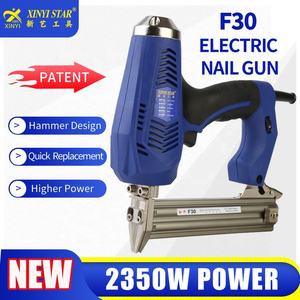 Pistola de clavos <span class=keywords><strong>eléctrica</strong></span> XINYI F30 18GA <span class=keywords><strong>para</strong></span> madera, clavadora de brad, herramienta de decoración DIY, sin atascos, <span class=keywords><strong>para</strong></span> tapicería, muebles, marcos y <span class=keywords><strong>grapadora</strong></span> de cable. - Product Image 2