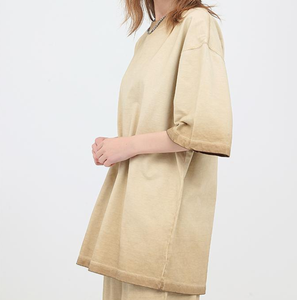 Personalizado de los hombres de lavado ácido Sun Fade Blank Tee Distress <span class=keywords><strong>Camisetas</strong></span> Heavy Cotton Batik T-Shirt - Product Image 3