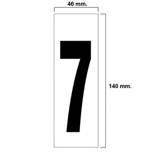 Numero Adesivo 46x140 mm. No. 7 - Product Image 2