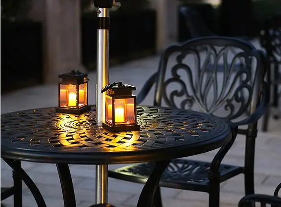 Outdoor Decoration Landscape Garden Restaurant Canteen Wall Lamp Portable Hanging Solar Led Light Solar Powered Candle Light