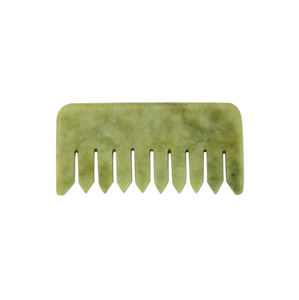 Peine para el Cabello de Jade Verde Natural, Masajeador Facial Gua Sha, Juego de Peines para el Cabello, Venta Caliente - Product Image 6