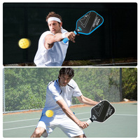 Ensemble de raquettes de pickleball en fibre de carbone T700, surface mate, best-seller transfrontalier